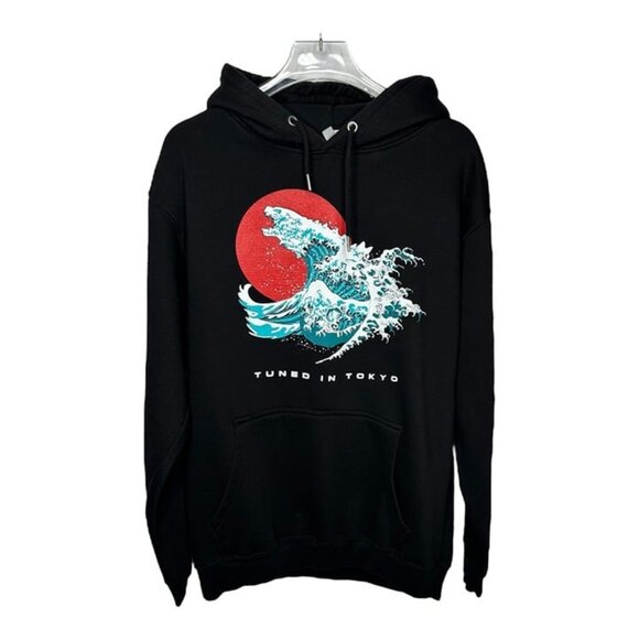 Tuned In Tokyo Wavy Hoodie Black Large (Zuni Sportswear) - Picture 1 of 8